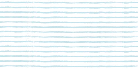 Fototapeta premium Stripes pattern, watercolor paintbrush lines, summer blue striped seamless vector background, navy brush grunge stripes.Eps10