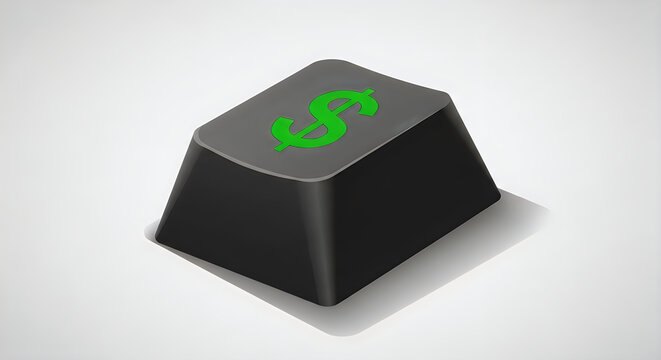 Dollar sign keycap a symbol of finance and value