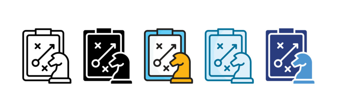 Strategy Icon Set Multiple Style Collection