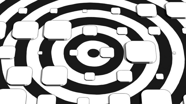 Contemporary Monochrome 3D Abstract Composition with Floating Shapes Clean Lines and Stepped Gradient Background for Designers and Art Directors