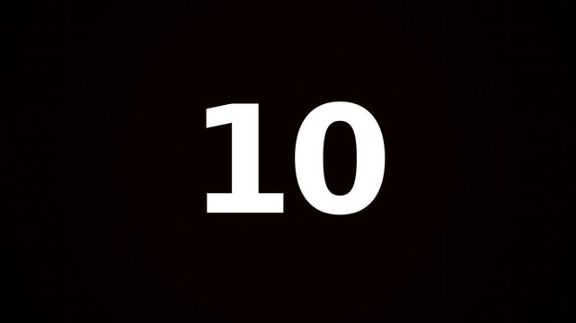 Dynamic Digital Number Countdown Animation in Motion Graphics for Visual Projects