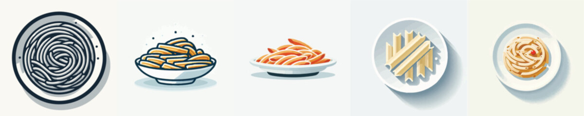 Fototapeta premium Pasta Vector Illustration