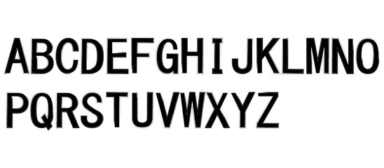 Obraz premium Typeface or font hand drawn made with brushstrokes. Grunge original engraved sketchy alphabet. 