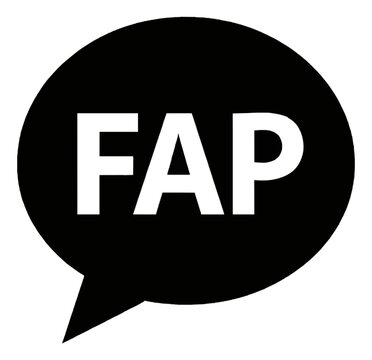 Chat Bubble Speech Icon with Letters FAP Inside