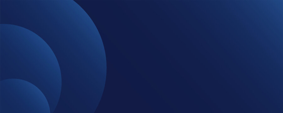 Abstract blue glowing geometric lines on dark blue background. Modern shiny blue circle lines pattern
