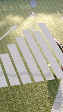 Vertical video: On start showing racket and ball, AR charts floating over ball and collecting data