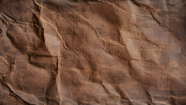 Natural Brown Rock Texture Background with Deep Cracks and Fissures
