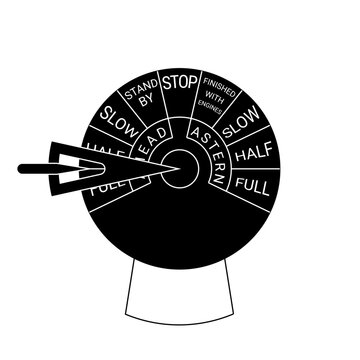 Vintage Marine Engine Telegraph Vector Illustration