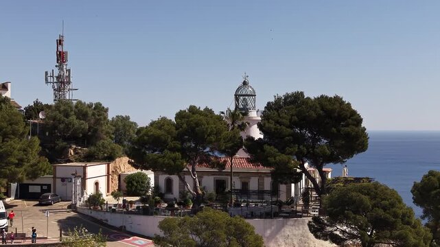 Faro San Sebasti&aacute;n​ situado en Palafrugell, Costa Brava provincia de Gerona, Catalu&ntilde;a, Espa&ntilde;a.