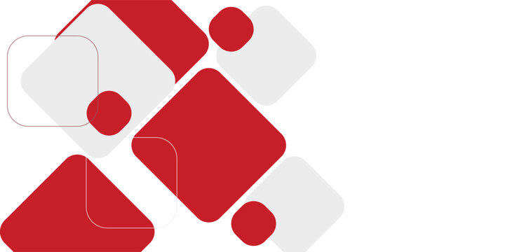 White background with abstract red grey square decoration. Vector illustration for modern presentation background  brochure design  business card background  website slider  modern vector