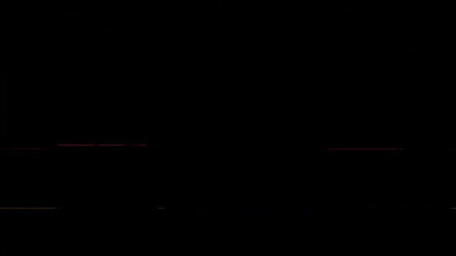 Glitch screen with CRT scanlines, flicker, and distortion