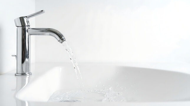 water flowing from faucet