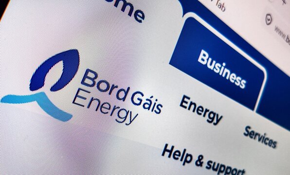 bord gais energy website on a screen
