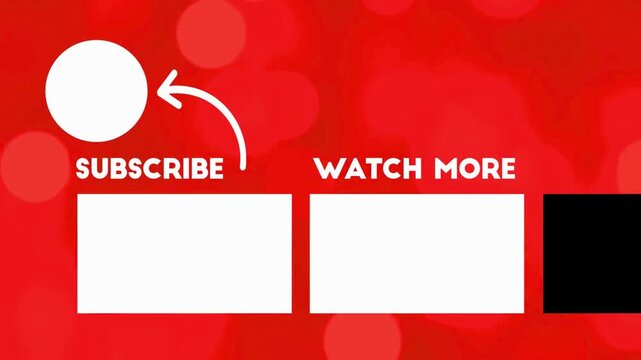 Professional 4K YouTube Outro Video with Motion Graphics, Social Media Lower Thirds, and Red Light Leak Bokeh
