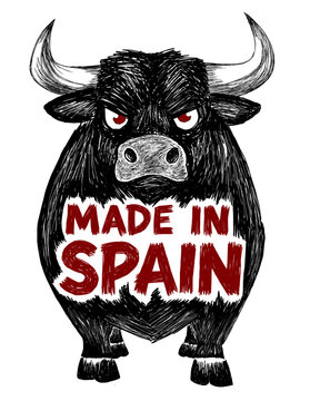 Furia bull espa&ntilde;ola simb&oacute;lico.