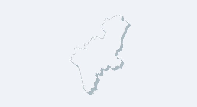 Detailed Silhouette Map of Uttar Pradesh State India Isolated on White Background Minimalistic Flat Vector Icon Graphic Illustration for Cartography and Regional Geography Design
