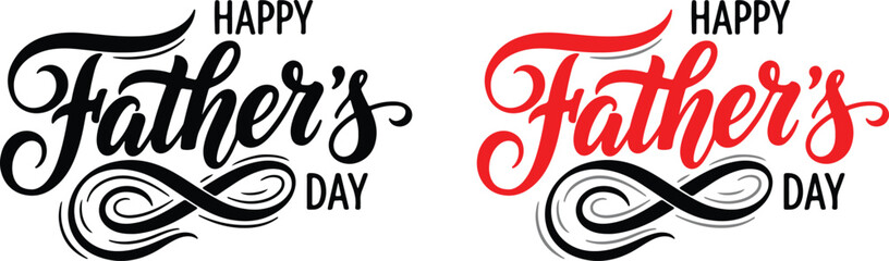 Festive father's day typography a dual color calligraphy design for celebrations and greetings © Chinu