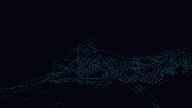 Tripoli, Libya, City Infrastructure Expansion Animation, Urban Visualization Technology