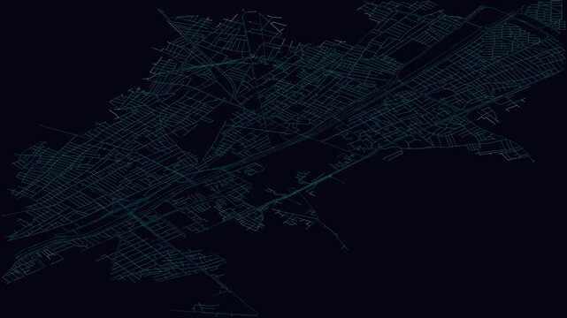 Qom, Iran, City Infrastructure Expansion Animation, Urban Visualization Technology