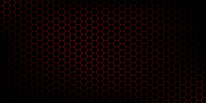 abstract hexagon dark red background. vector illustration