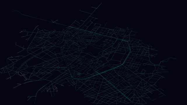 Brussels, Belgium, City Infrastructure Expansion Animation, Urban Visualization Technology