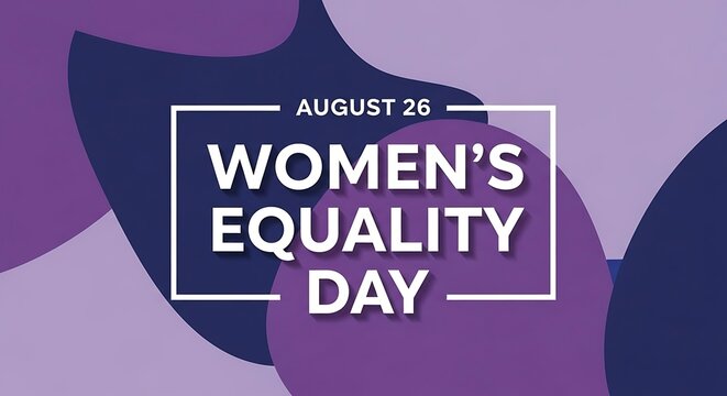 Womens equality day august 26 abstract purple background design
