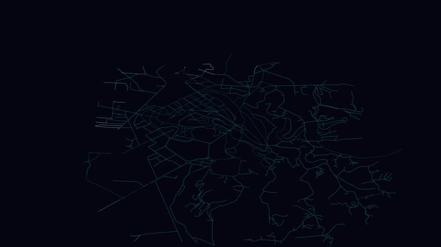 Antananarivo, Madagascar, City Infrastructure Expansion Animation, Urban Visualization Technology