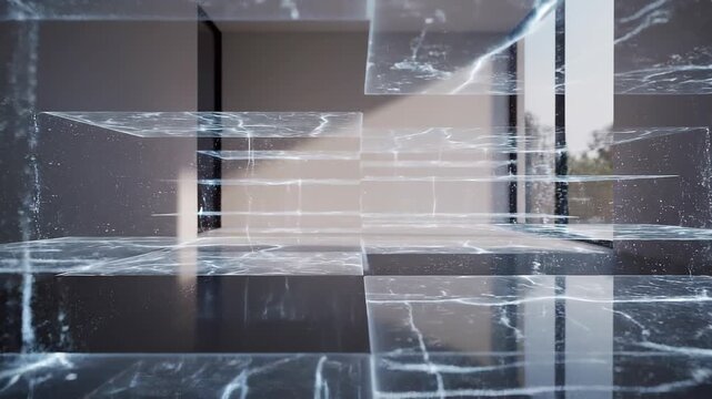 Spatial computing layers aligning with real world geometry in minimal environment