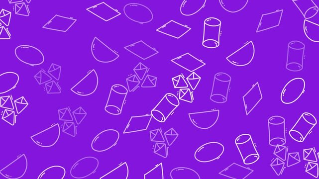 Colorful Abstract Video Scene With Purple Pattern.