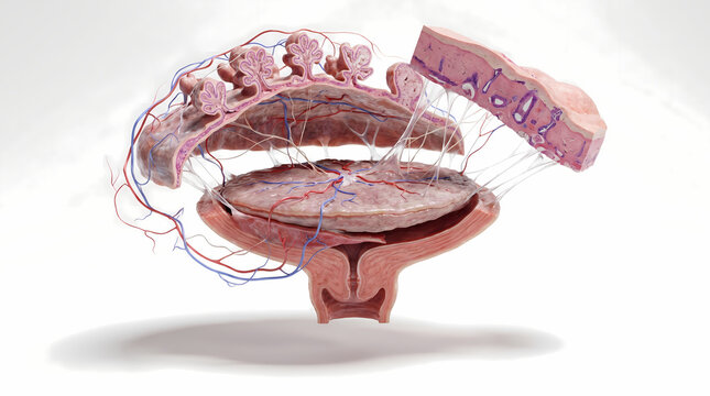 3D Anatomical Model of Female Urethra Bladder and Clitoris