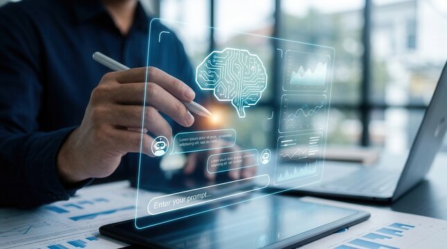 A user interface of a conversational AI platform where a user interacts with an intelligent chatbot.