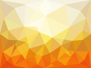 Fototapeta premium Abstract Geometric Low Poly Background in Warm Yellow and Orange Tones - High Resolution Triangular Mosaic Design