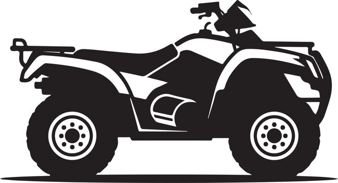 ATV, all-terrain vehicle, quad bike, off-road transport, vector icon