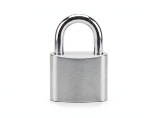 Naklejka premium Durable Metal Padlock with Chrome Finish Studio Shot