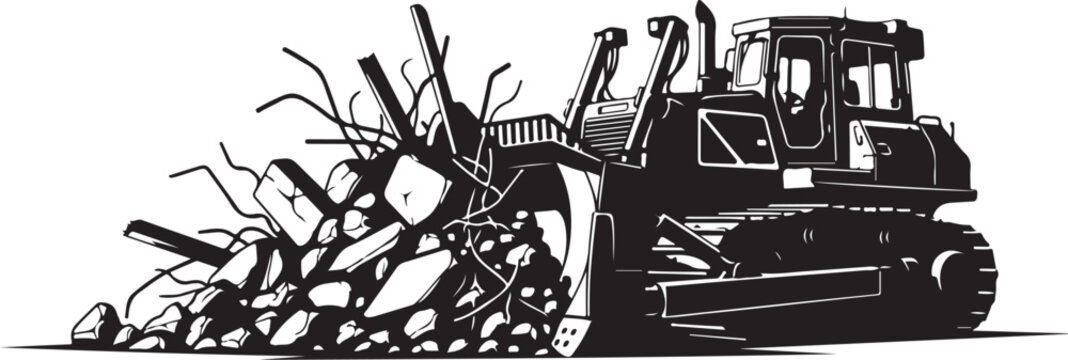 Heavy duty bulldozer, construction equipment, industrial vehicle, earth mover