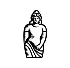 Line drawing of historic Roman columns sculptur and landmarks  Set of decorative architectural elements, including ornate columns and balusters, in a classic style, isolated on a white background.   © Maria