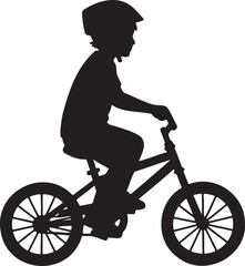 Naklejka premium 118_A kid on a small bicycle_traced
