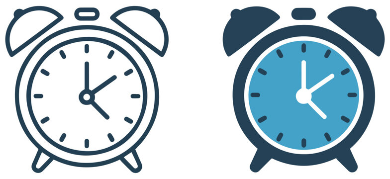 alarm clock time icon vector