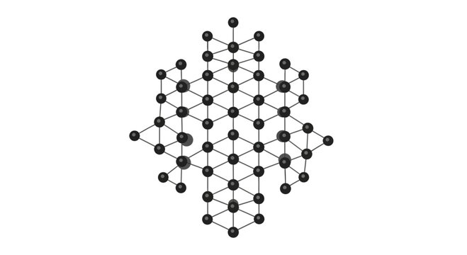 Abstract Hexagonal Molecular Structure Vector Graphic with Connected Nodes and Lines