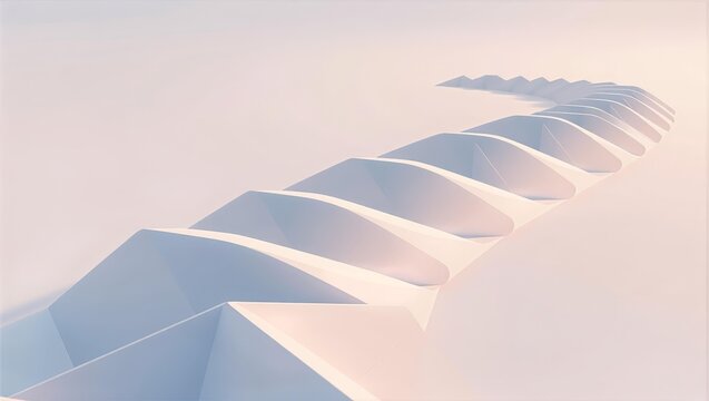 Business efficiency concept abstract minimal streamlined structure background