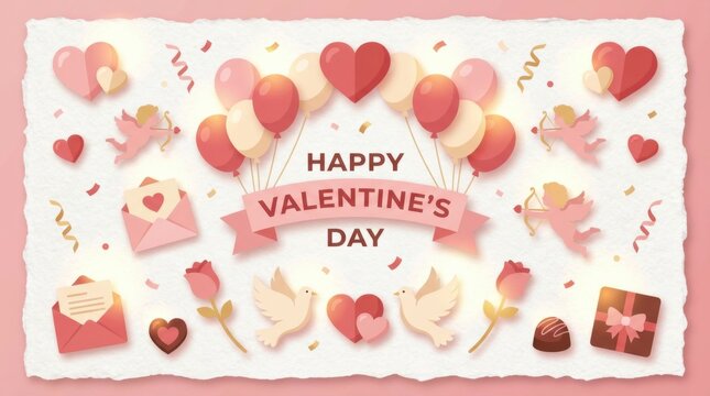 St valentines day design template for romantic themed projects and celebrations.