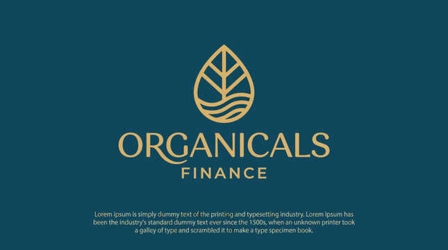 Featuring an elegant leaf design, this logo communicates financial services with a focus on organic principles, establishing a connection to nature and sustainability.