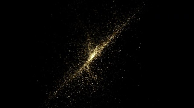 golden particle streak gaming title element seamless loop 4K