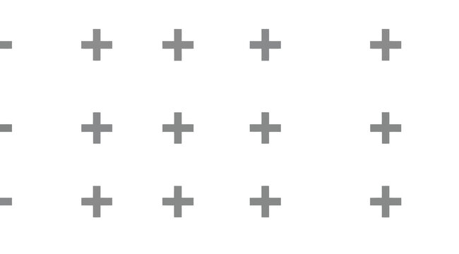 Set of gray plus signs, cross marks, or mathematical addition symbols