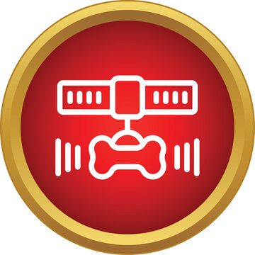 Dog collar with a gps tracker and emitting signal for pet localization