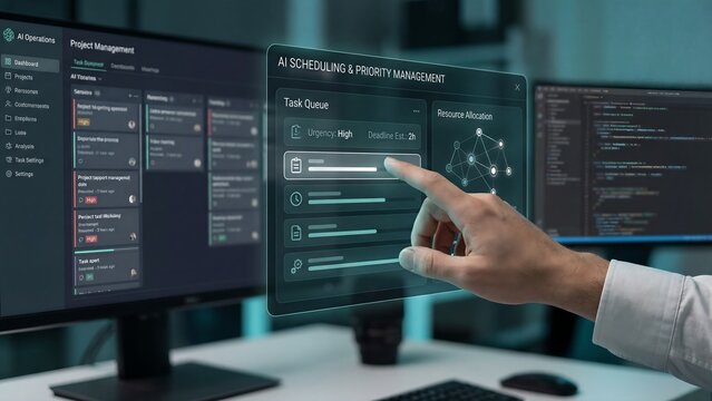 AI system improving efficiency in project management and task prioritization through advanced scheduling tools