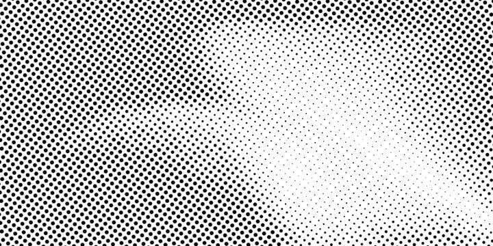 Halftone rhythm black wave. Vector illustration. Halftone circle dots pattern.