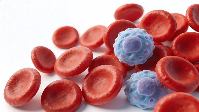 Red blood cells and white blood cell