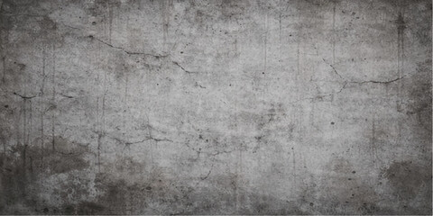 Obraz premium A textured grunge concrete wall features an aged gray stone surface with a dark weathered pattern, creating an old dirty cement backdrop for vintage wallpaper designs