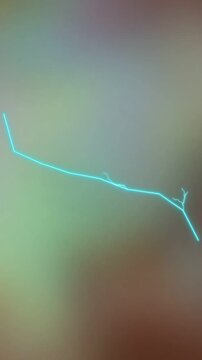 Abstract Line Progression with Neon Fractures in Soft Pastel Setting